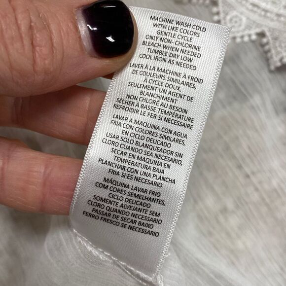 David’s Bridal White Sheer Robe Size L/XL NWOT - Picture 6 of 6